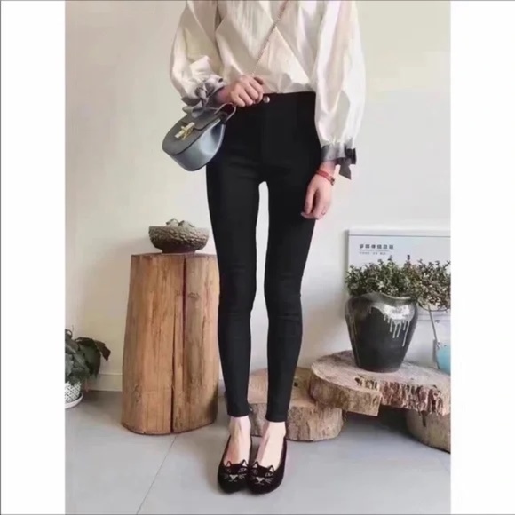 SP-68 Magic Pants from Korea, Black Skinny Petite Denim, O/S - Picture 2 of 10